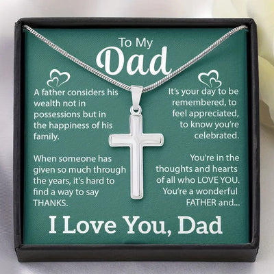 Cross Necklace - Father's Day Gift, Birthday Gift
