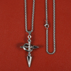 High Quality Cross Titanium Steel Non-Fading Necklace, Trendy Men's Pendant and Chain, New for Men or Women Gifting
